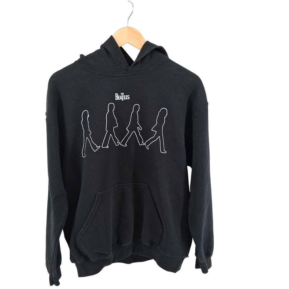 The Beatles Abbey Road Graphic Hoodie Sweatshirt Black Medium Music Band‎